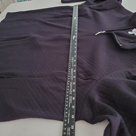NWT Croft & Barrow Black Quilted Zip-Front Fleece Jacket Sz 3X Layer Athleisure - Picture 5 of 10